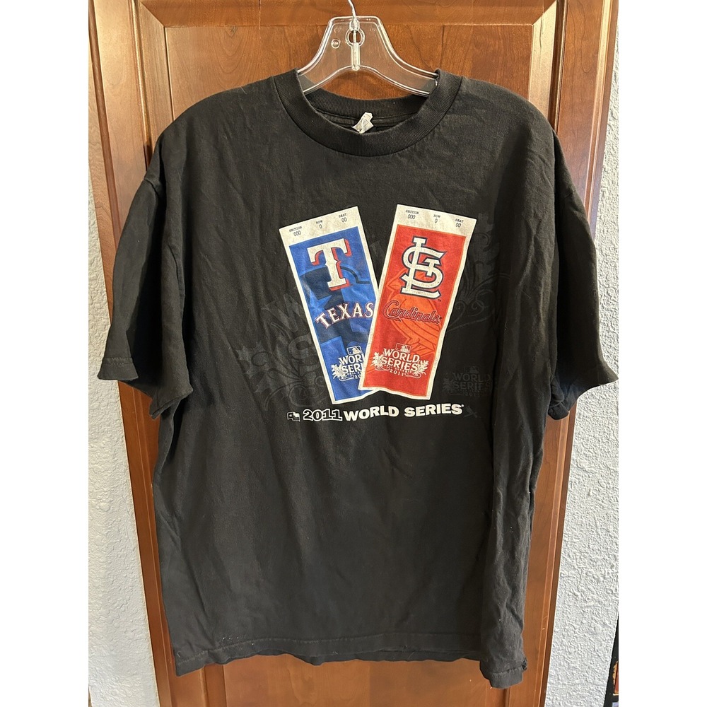 2011 World Series St.Louis Cardinals v Rangers Men's T-Shirt XL Ticket Graphic